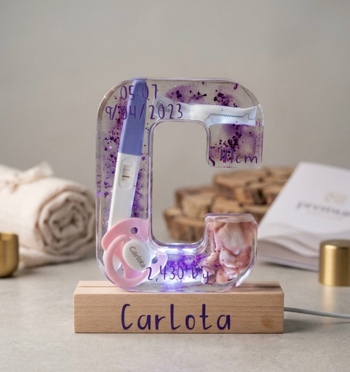 Letras resina