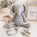 Pack Elefante de Crochet, Mordedor y Chupetero