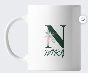 TAZA PERSONALIZADA NOMBRE Y LETRA