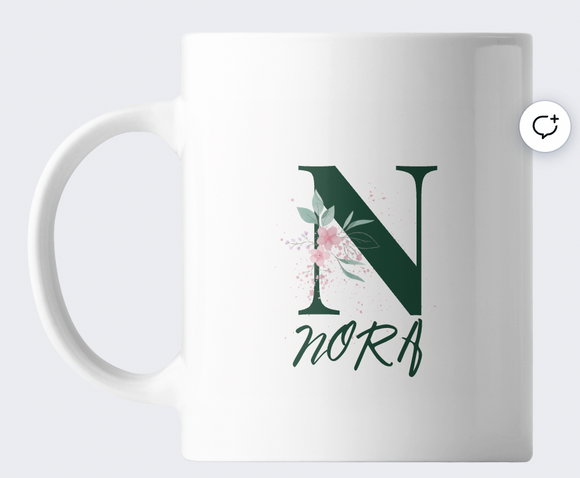 TAZA PERSONALIZADA NOMBRE Y LETRA