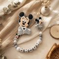 Chupetero Personalizado Mickey Mouse con Nombre | Silicona Alimentaria | Deleite Barcelona