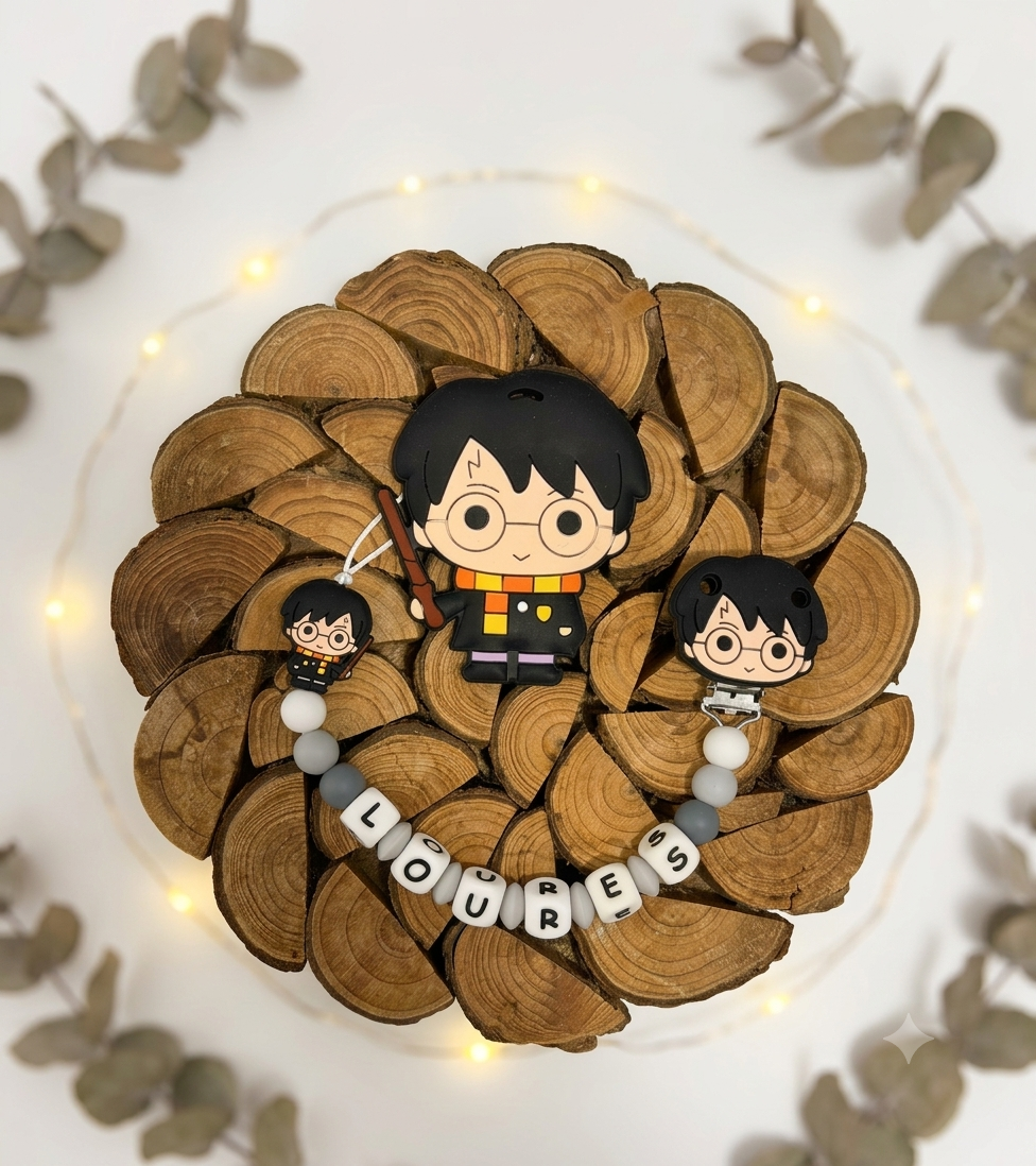 Chupetero Personalizado Harry Potter con Mordedor de Silicona