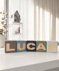 Cubos con Nombre Personalizado de Madera